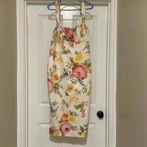 Asos floral pencil midi dress